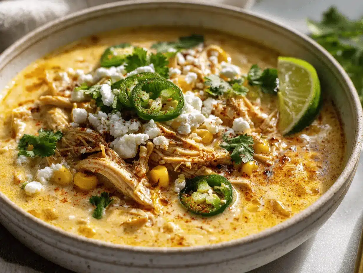 Slow Cooker Creamy Southwest Chicken & Corn Chowder preparation steps