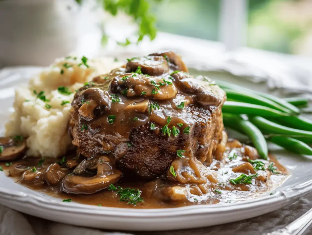 Slow Cooker French Onion Salisbury Steaks - featured image
