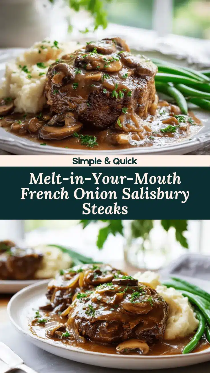 Slow Cooker French Onion Salisbury Steaks recipe