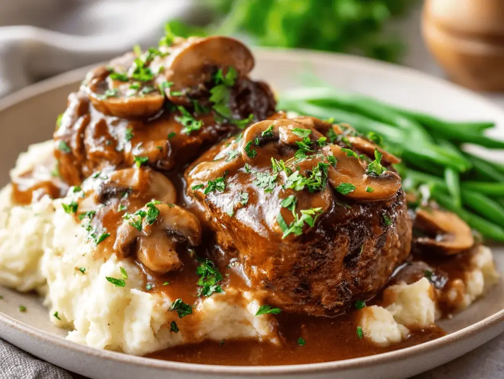 slow cooker Salisbury steaks - featured image