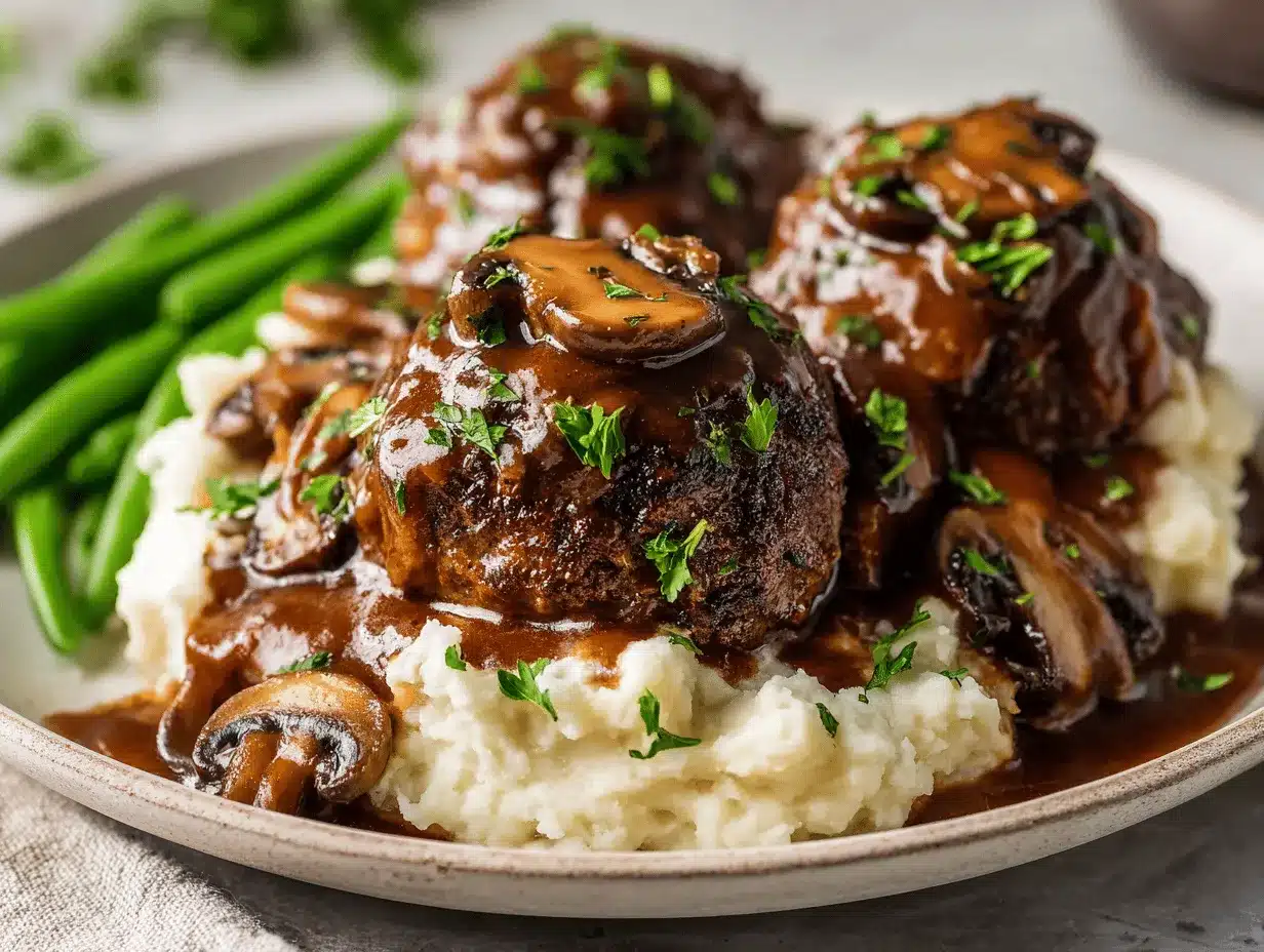 slow cooker Salisbury steaks preparation steps