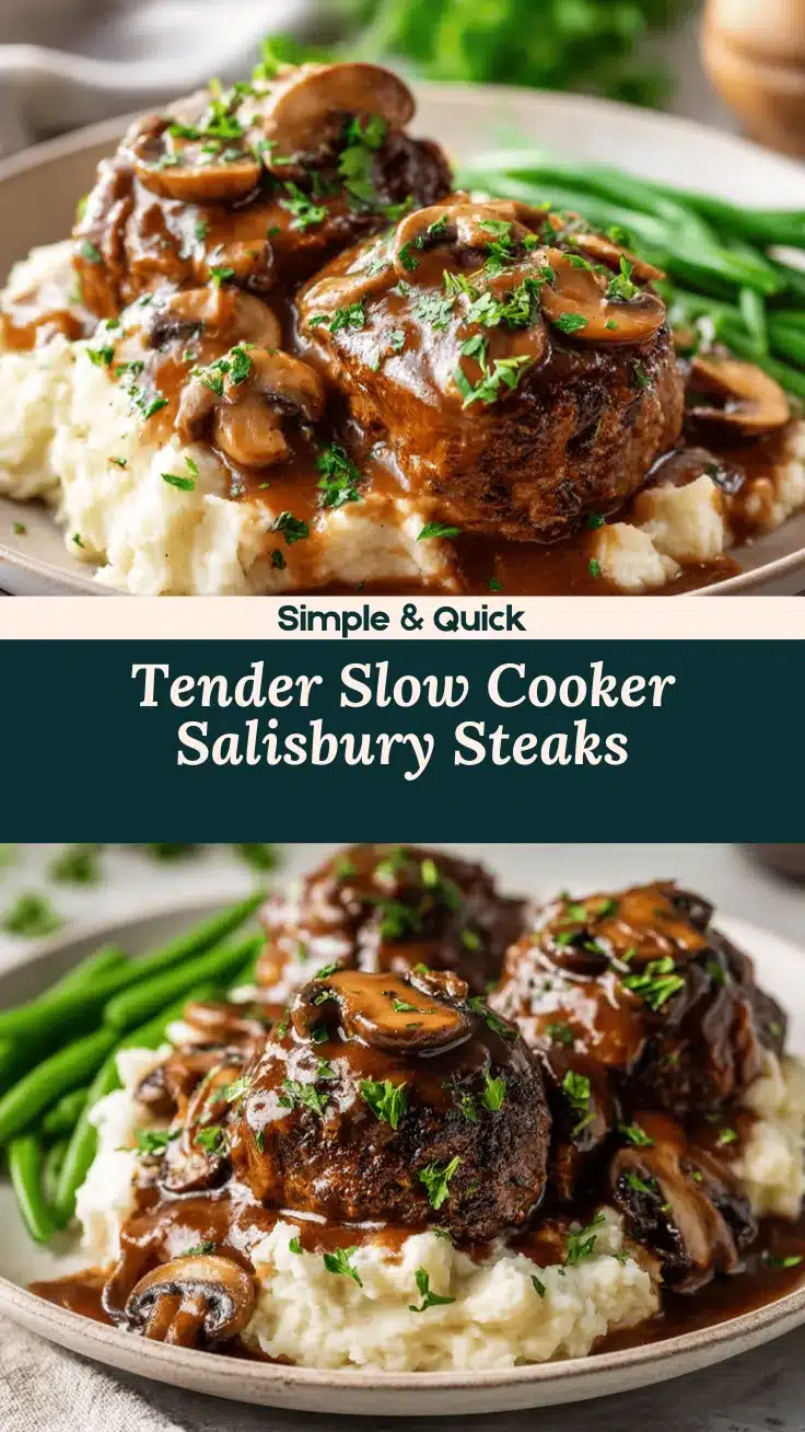 slow cooker Salisbury steaks recipe