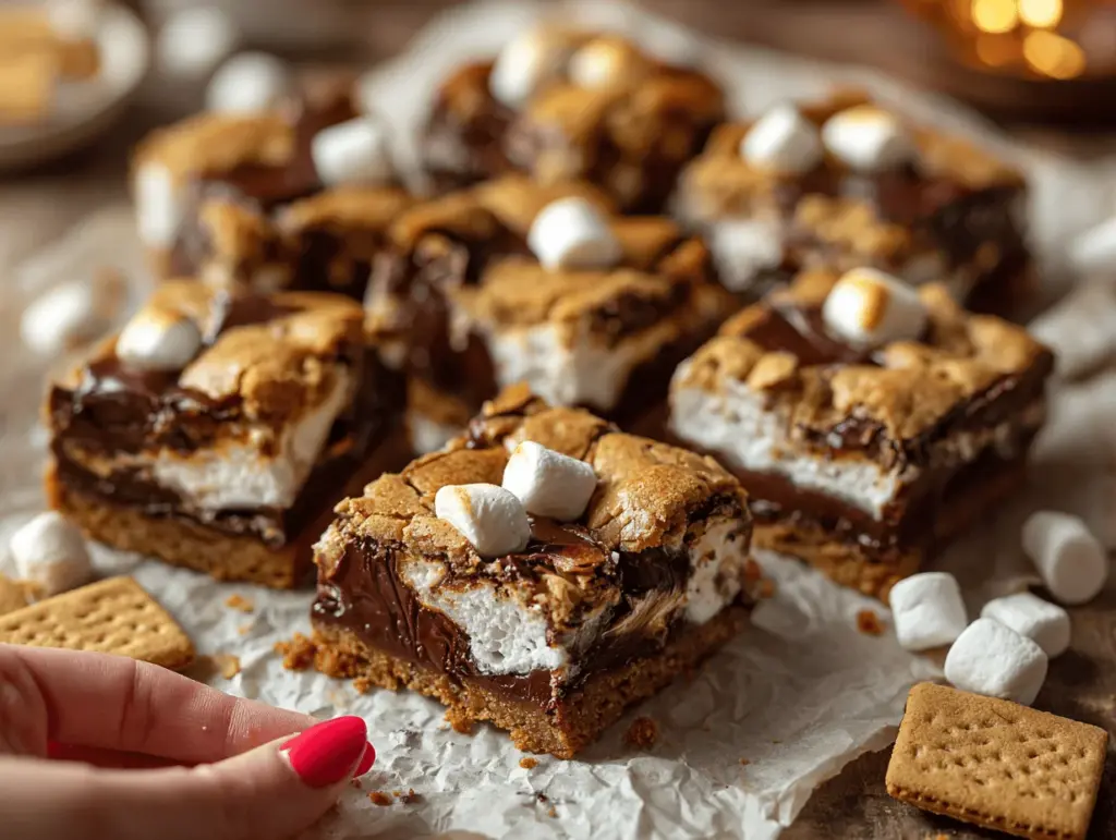 smores cookie bars - featured image