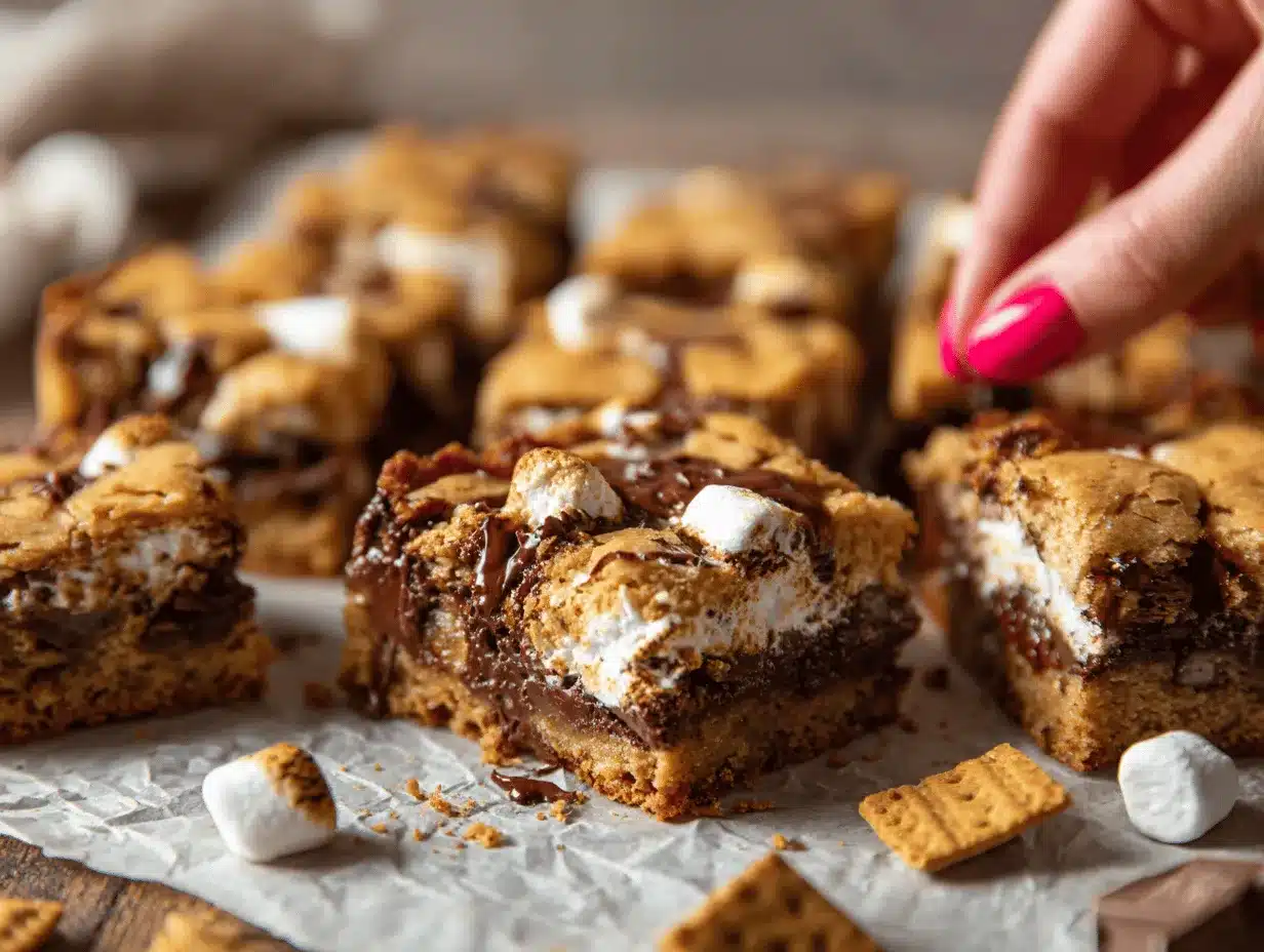 smores cookie bars preparation steps