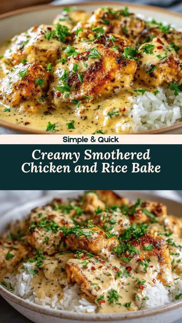 smothered chicken and rice recipe