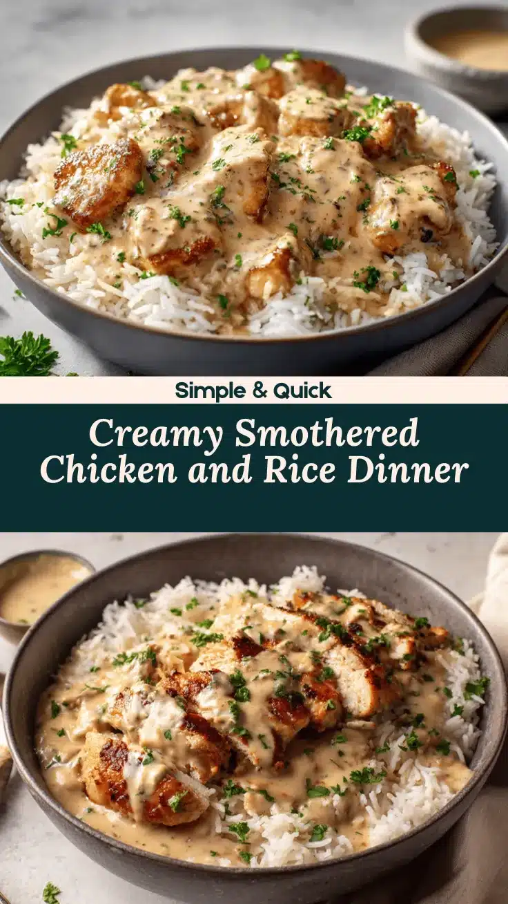 smothered chicken and rice recipe