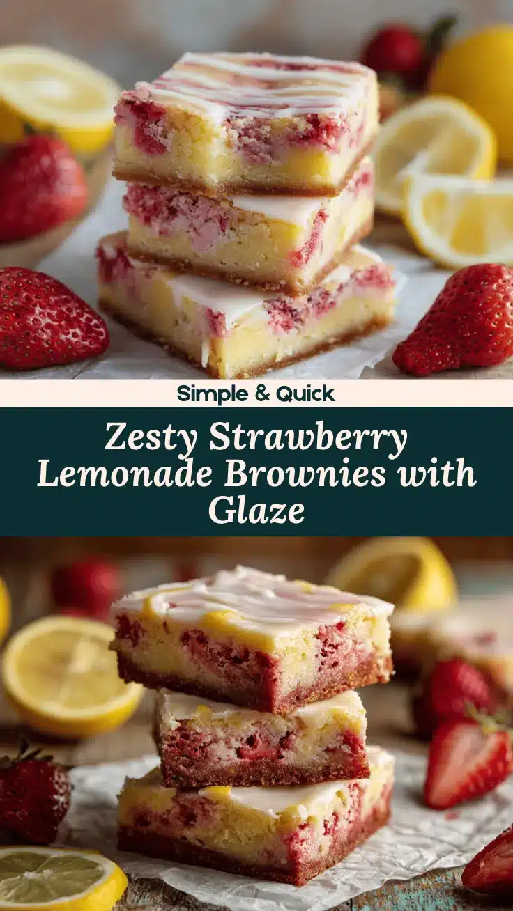 strawberry lemonade brownies recipe