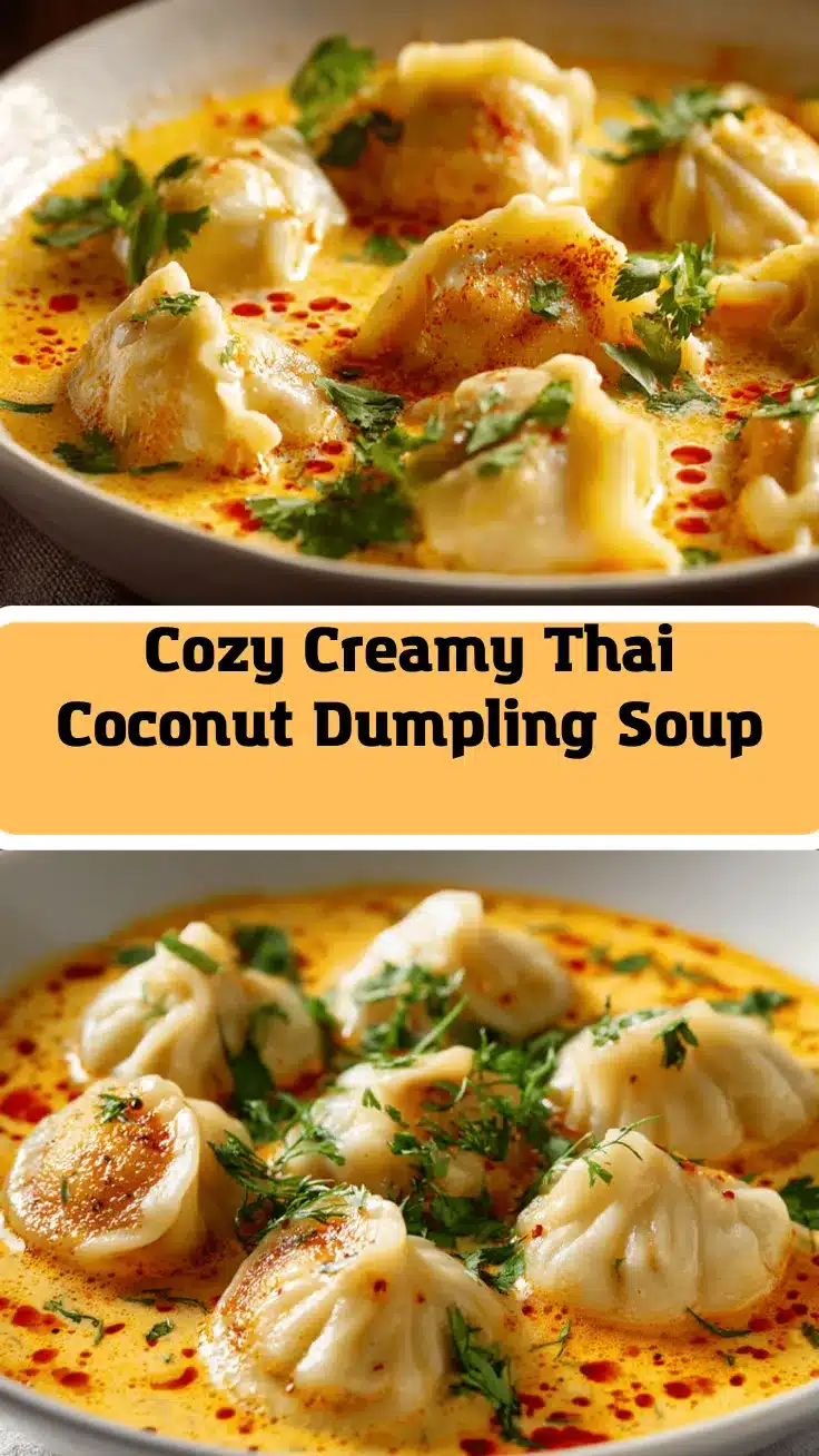 Thai coconut curry chicken dumpling soup recipe