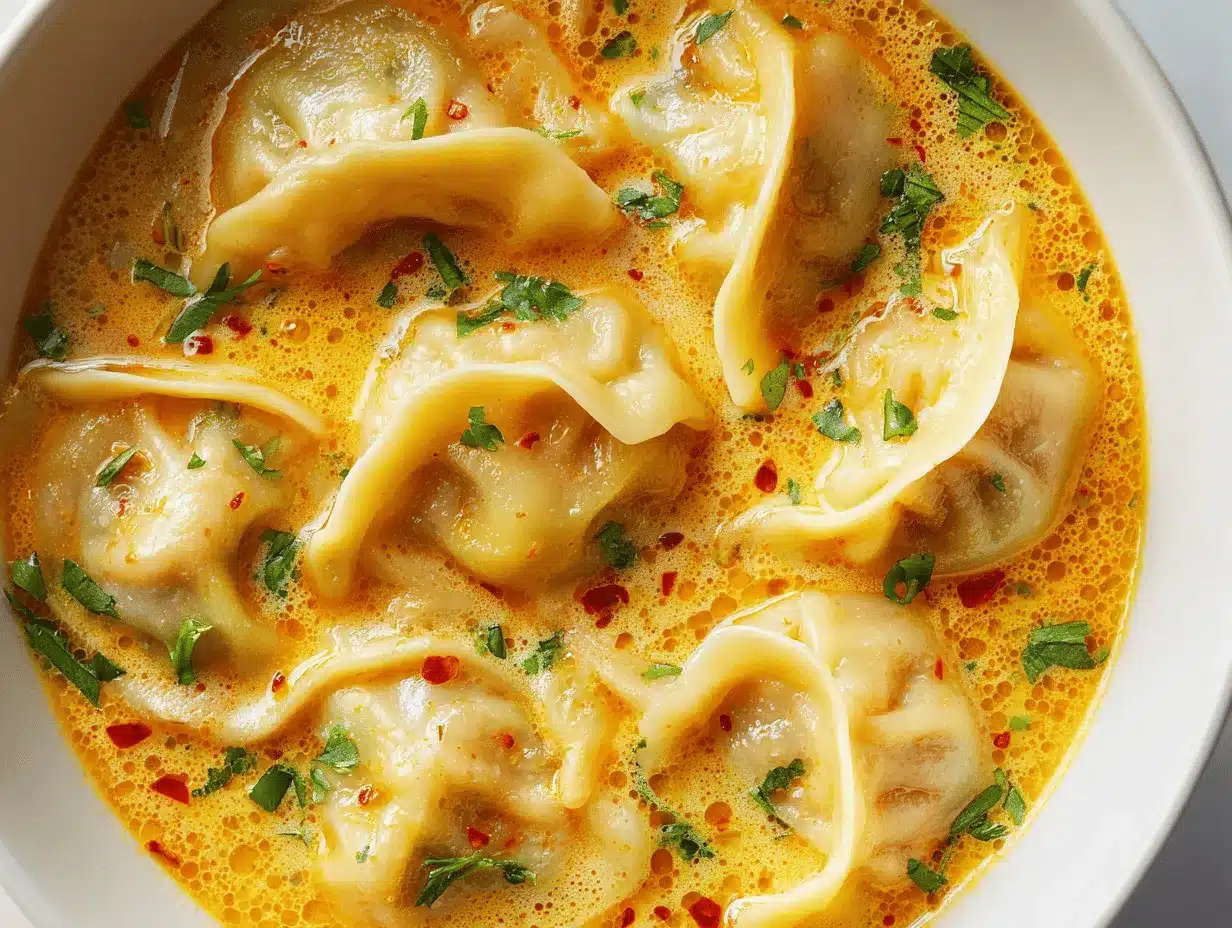 Thai coconut curry dumpling soup preparation steps