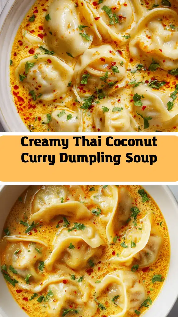 Thai coconut curry dumpling soup recipe
