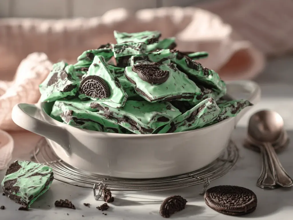 Thin Mint Oreo Bark - featured image