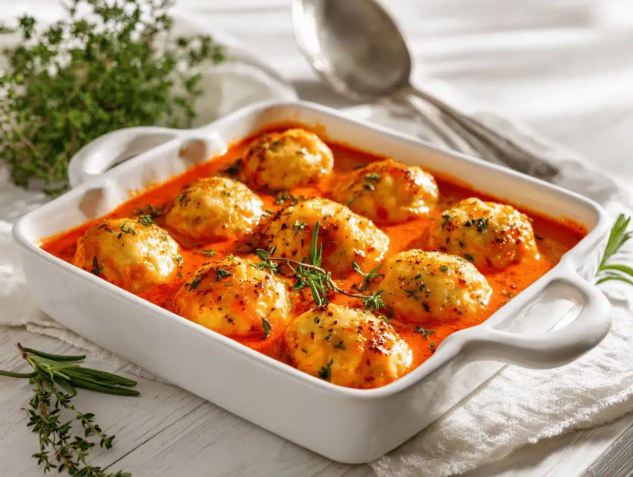 tomato soup with Cheddar Bay dumplings preparation steps