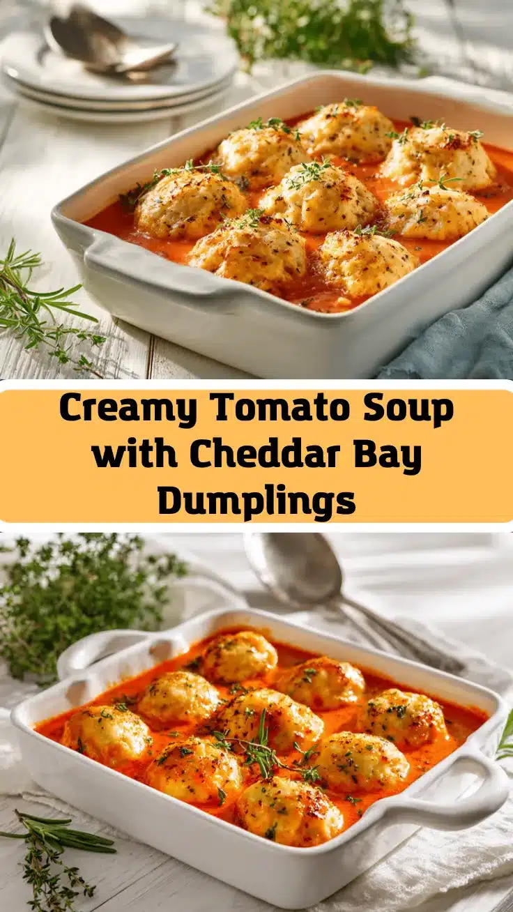 tomato soup with Cheddar Bay dumplings recipe
