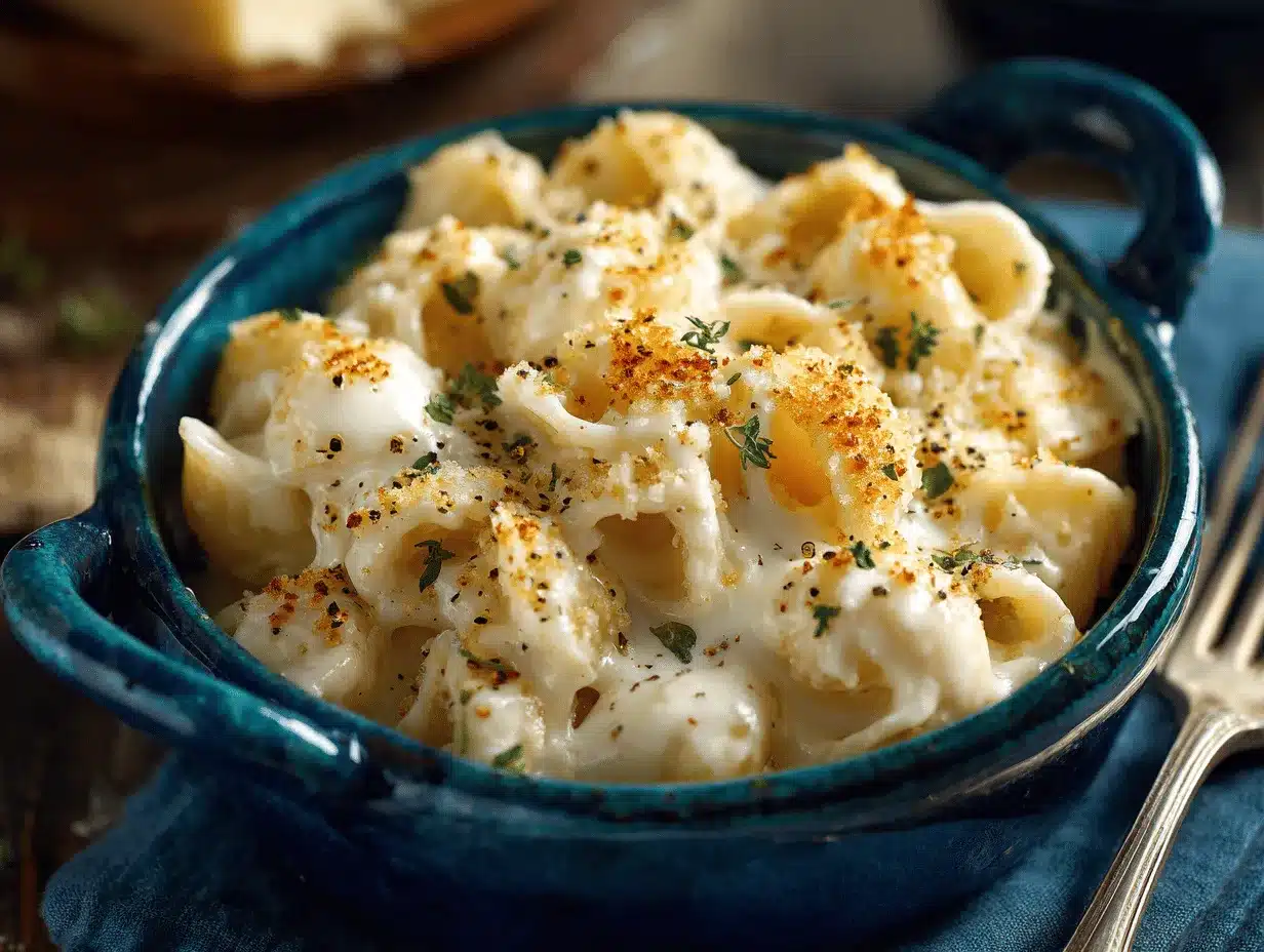white cheddar mac and cheese preparation steps