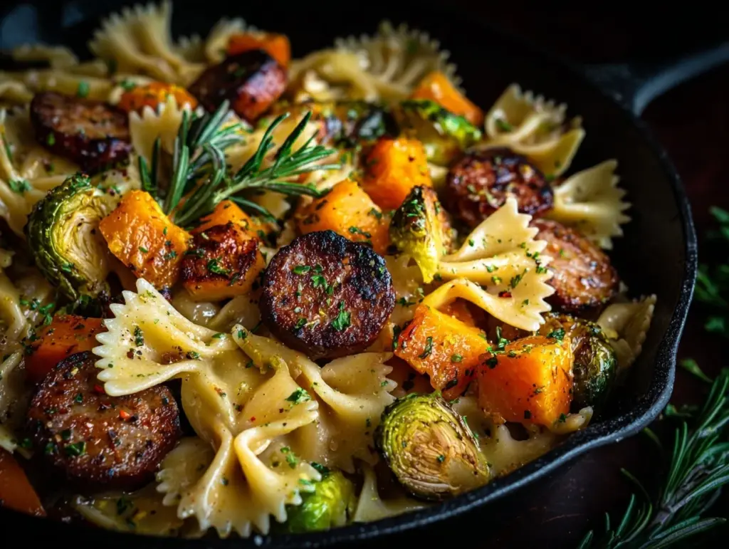 autumn sausage pasta - featured image