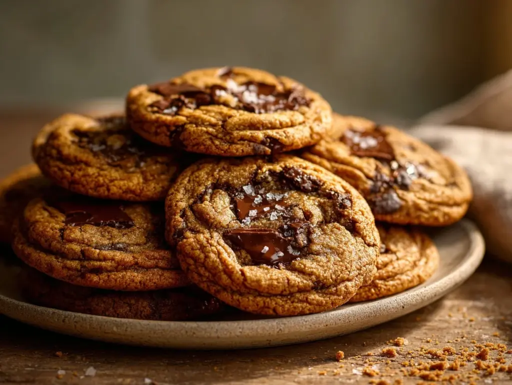 brown butter chocolate chip cookies - featured image