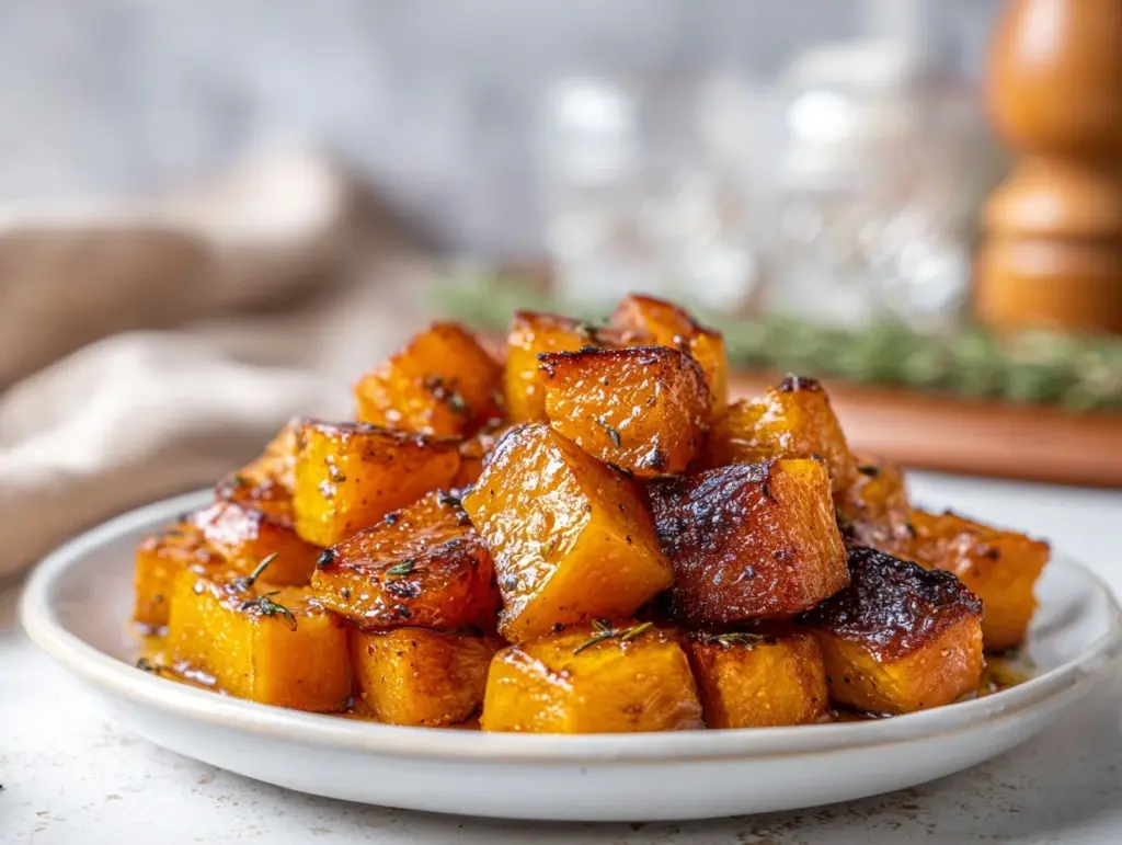 brown sugar roasted butternut squash - featured image