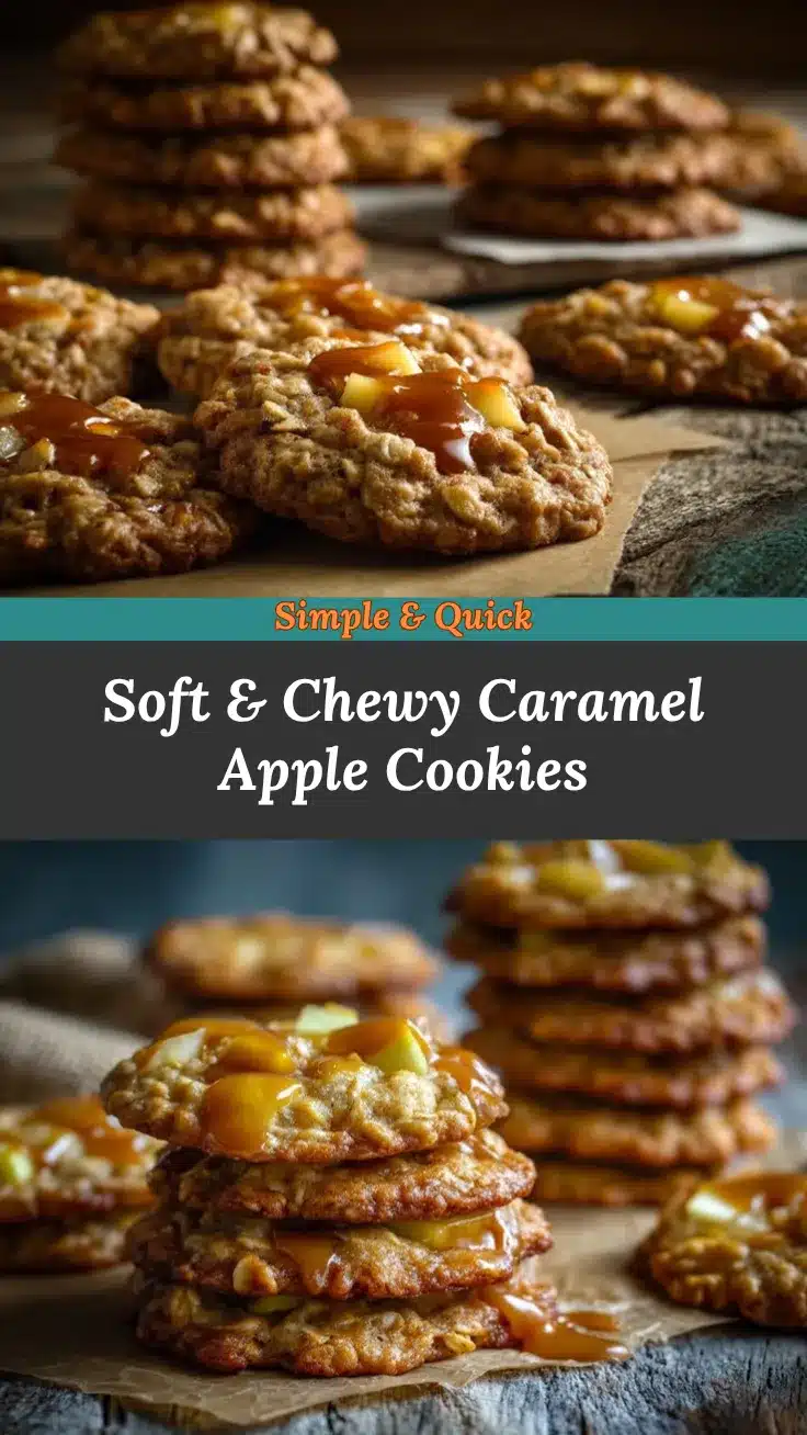caramel apple oatmeal cookies recipe