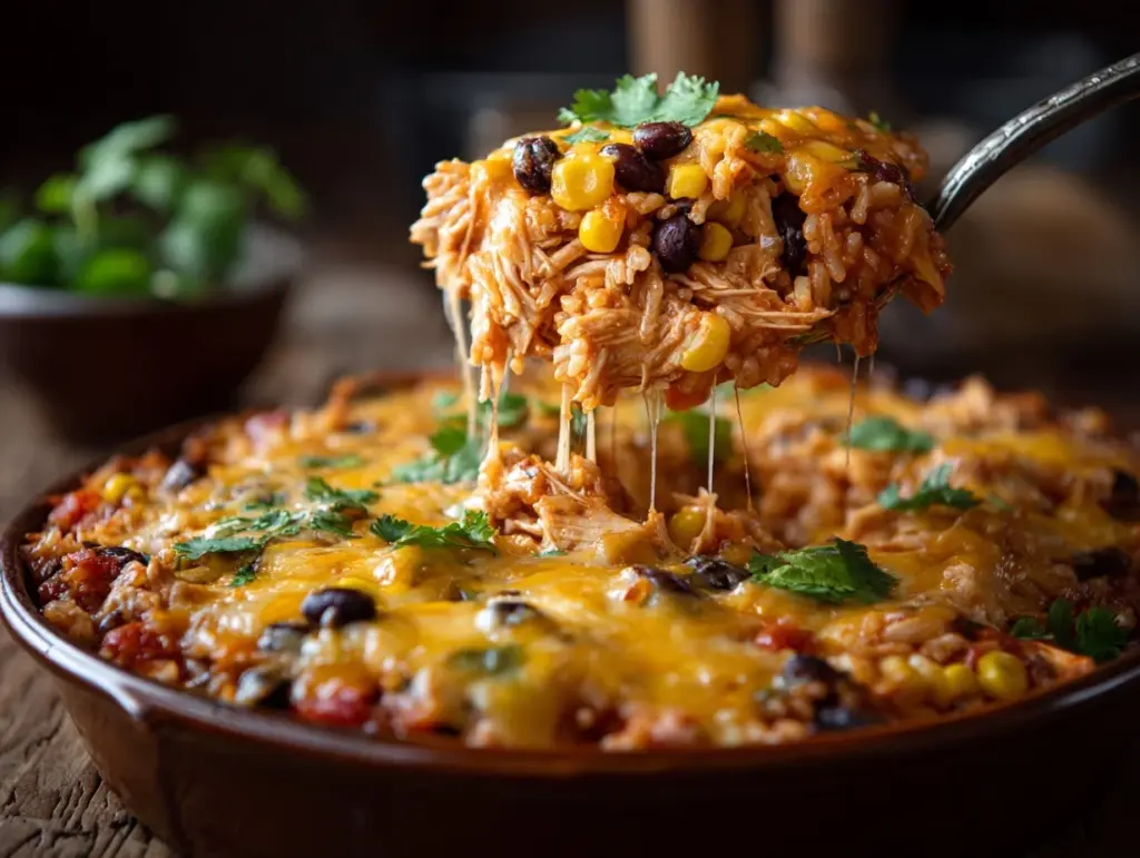 Chicken Enchilada Rice Casserole - featured image