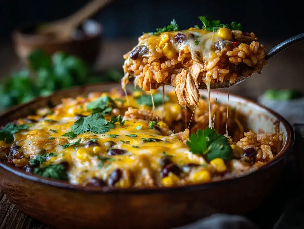 Chicken Enchilada Rice Casserole preparation steps