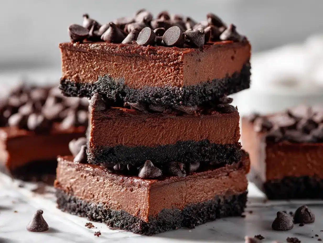 Chocolate Cheesecake Bars preparation steps