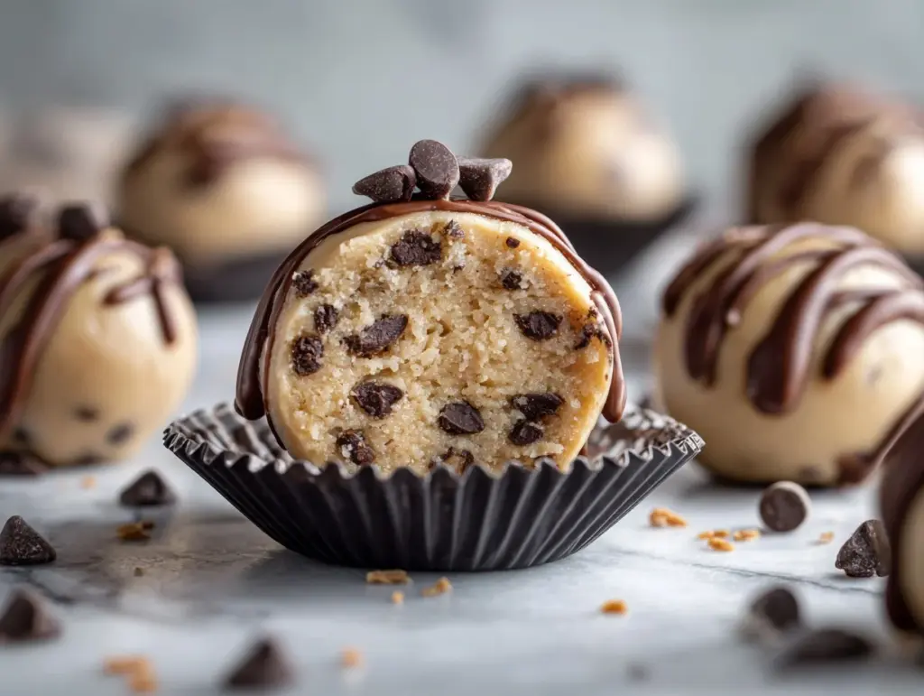 chocolate chip protein balls - featured image