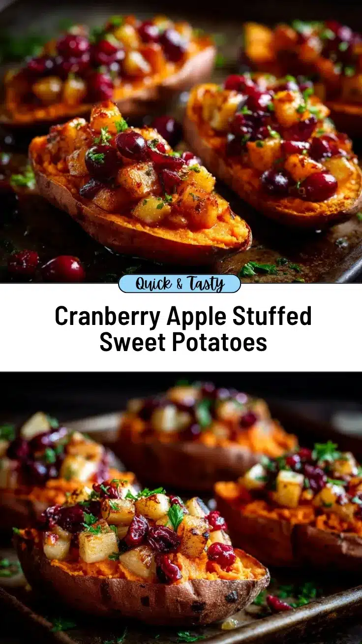 cranberry apple twice-baked sweet potatoes recipe