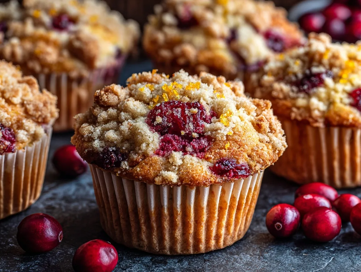 Cranberry Orange Muffins preparation steps