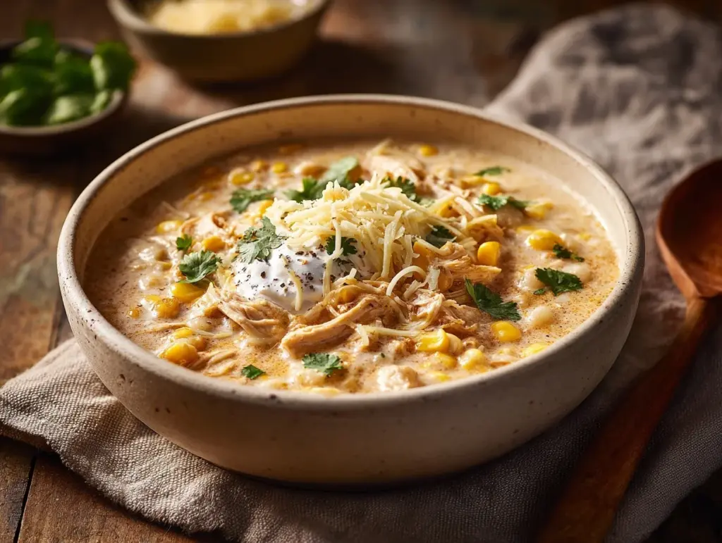 Crockpot Sweet Corn Chicken Chili - featured image