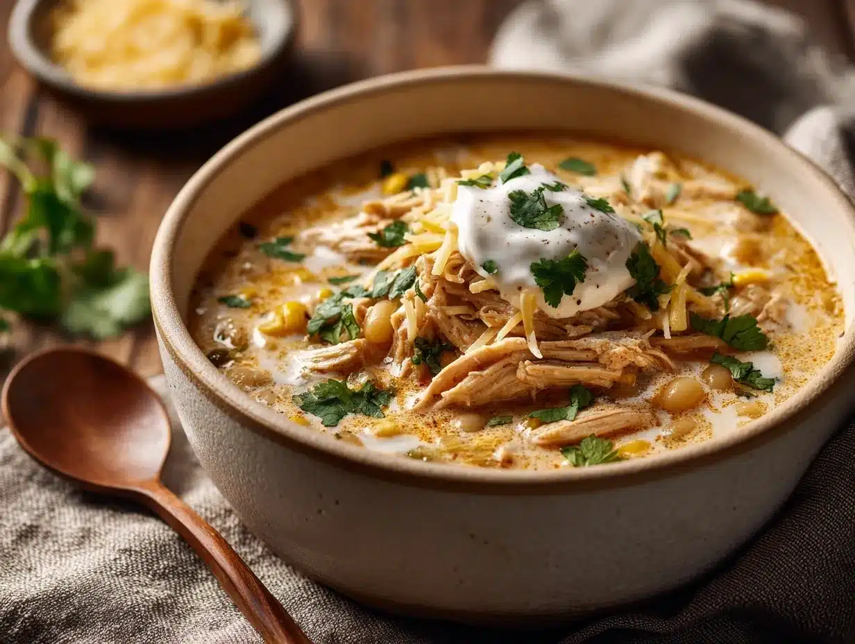 Crockpot Sweet Corn Chicken Chili preparation steps