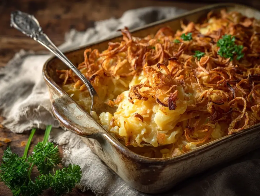 French Onion Funeral Potatoes - featured image
