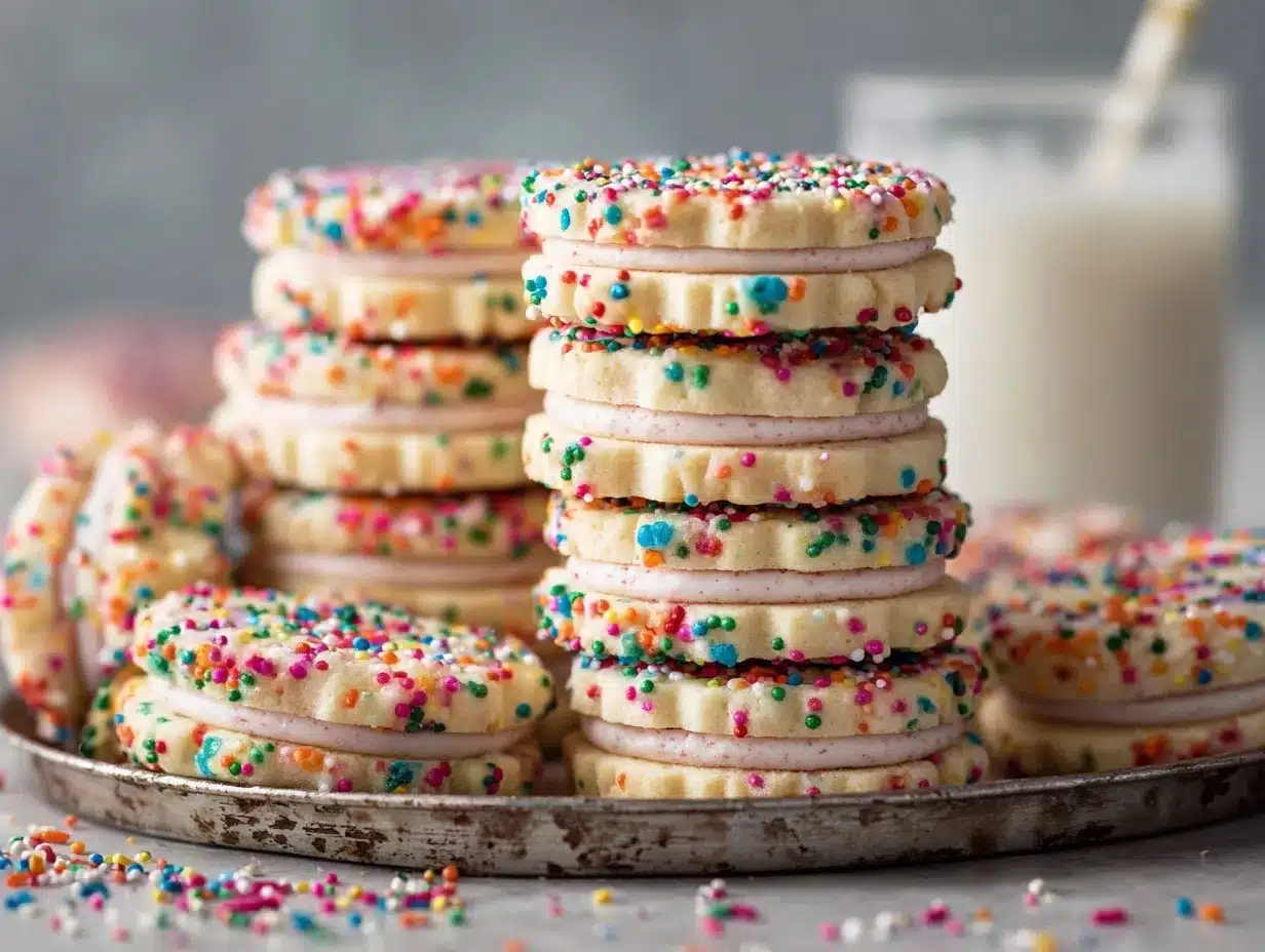 Funfetti Shortbread Cookies preparation steps