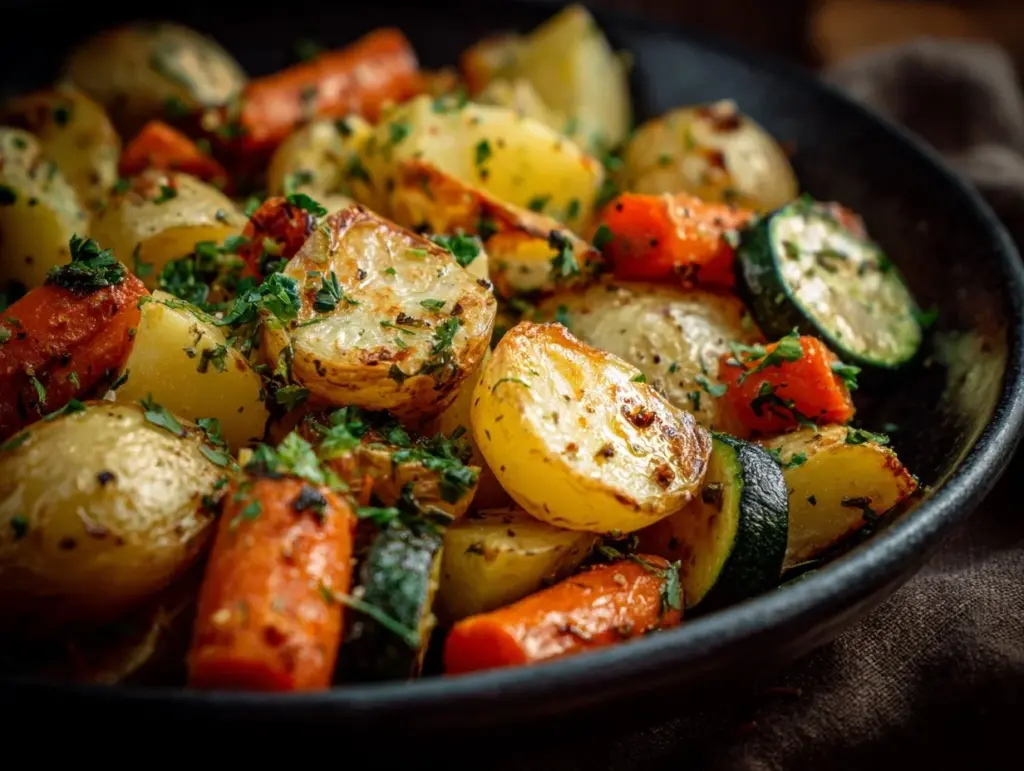 garlic herb roasted veggies - featured image
