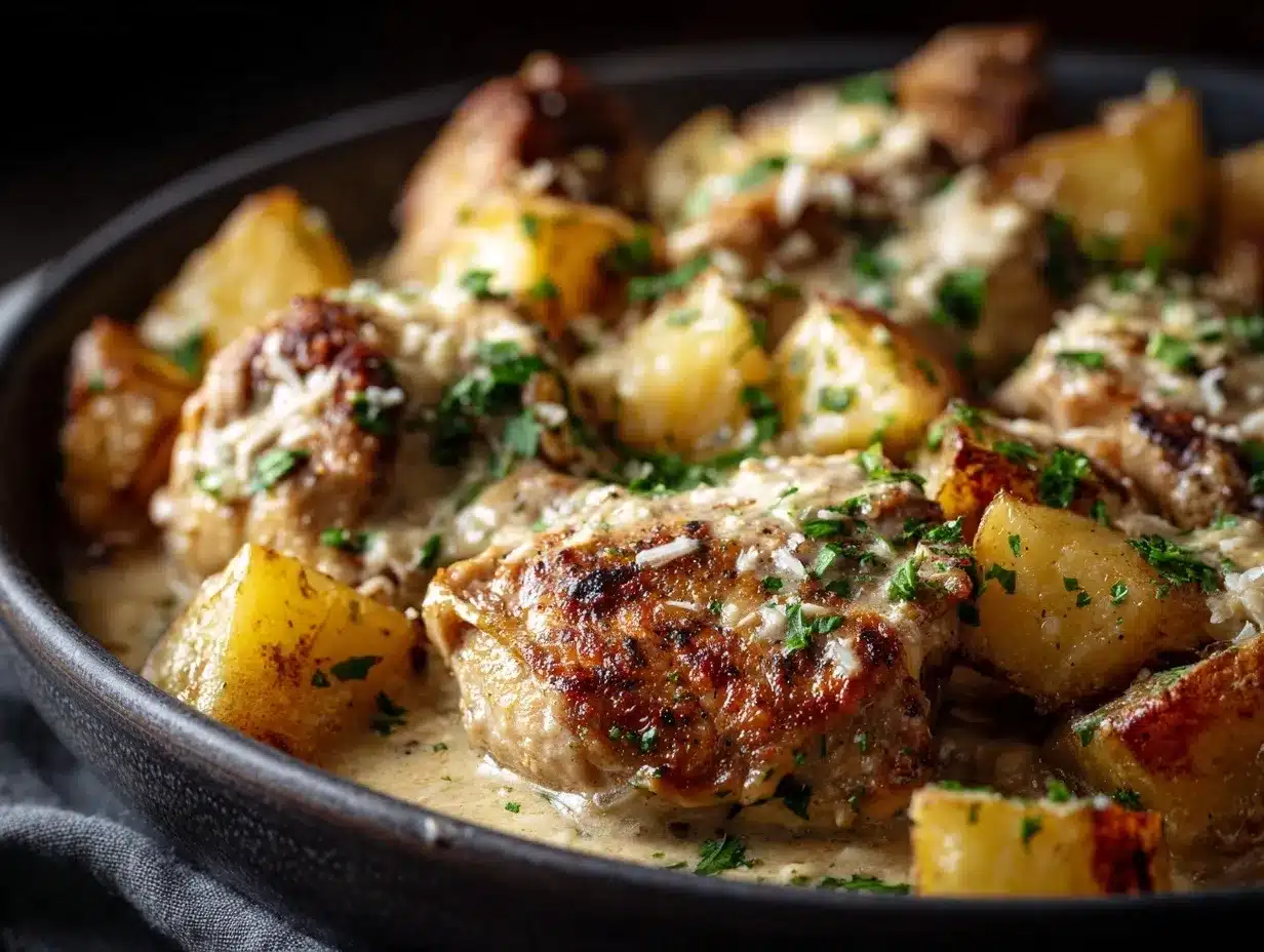 garlic parmesan crockpot chicken preparation steps