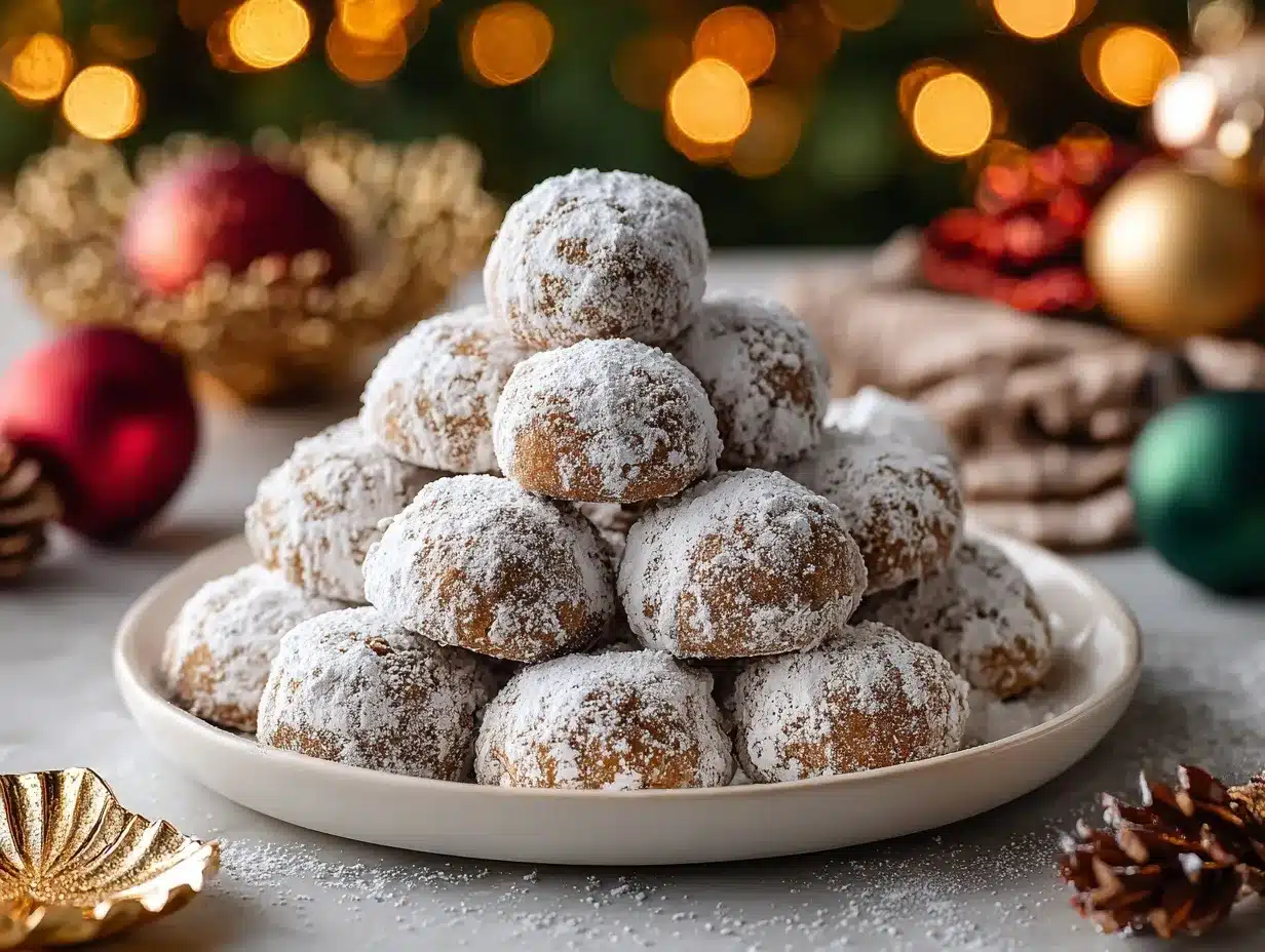 gingerbread snowball cookies preparation steps