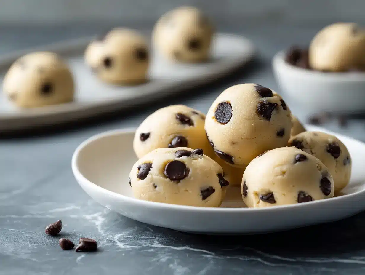 Greek yogurt cookie dough bites preparation steps