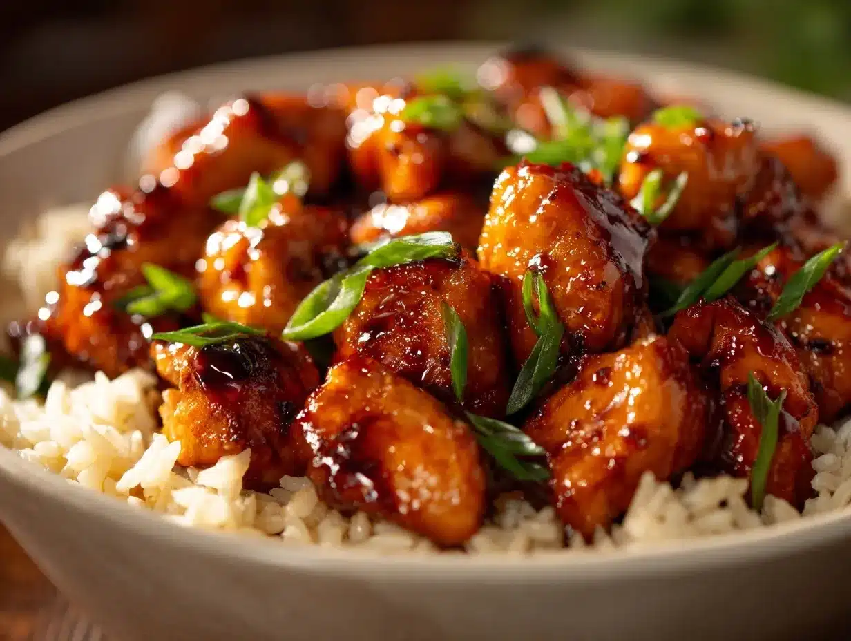 Honey BBQ Chicken Rice preparation steps