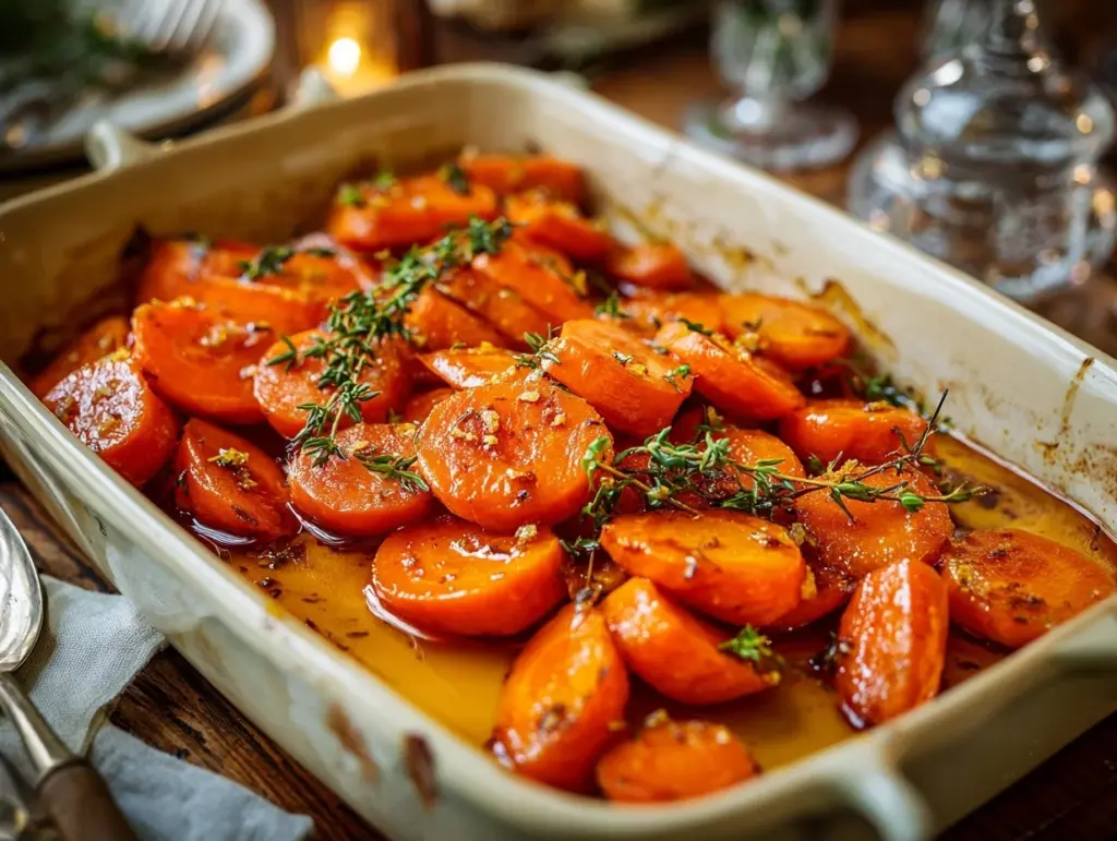 honey garlic roasted carrots - featured image