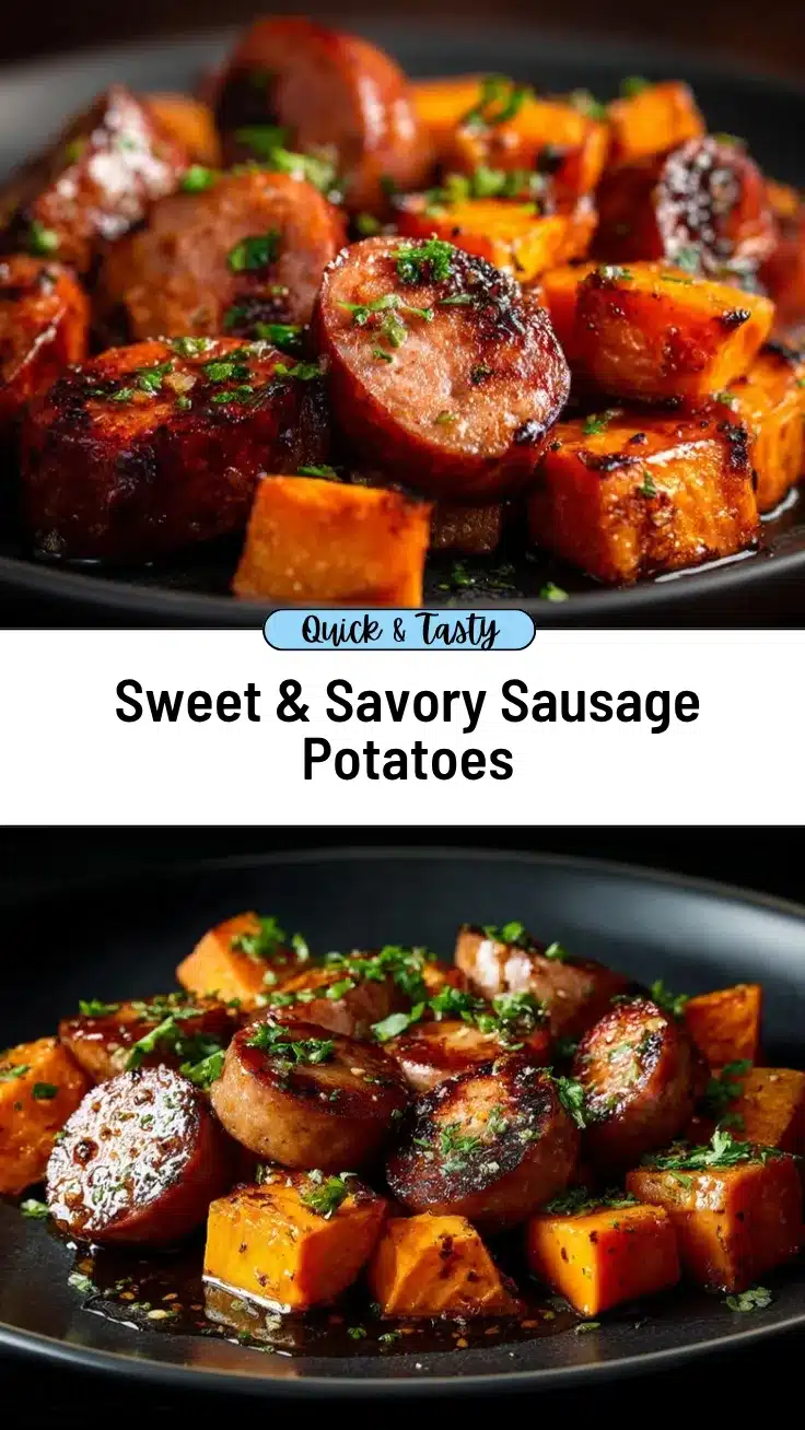honey garlic sausage sweet potatoes recipe