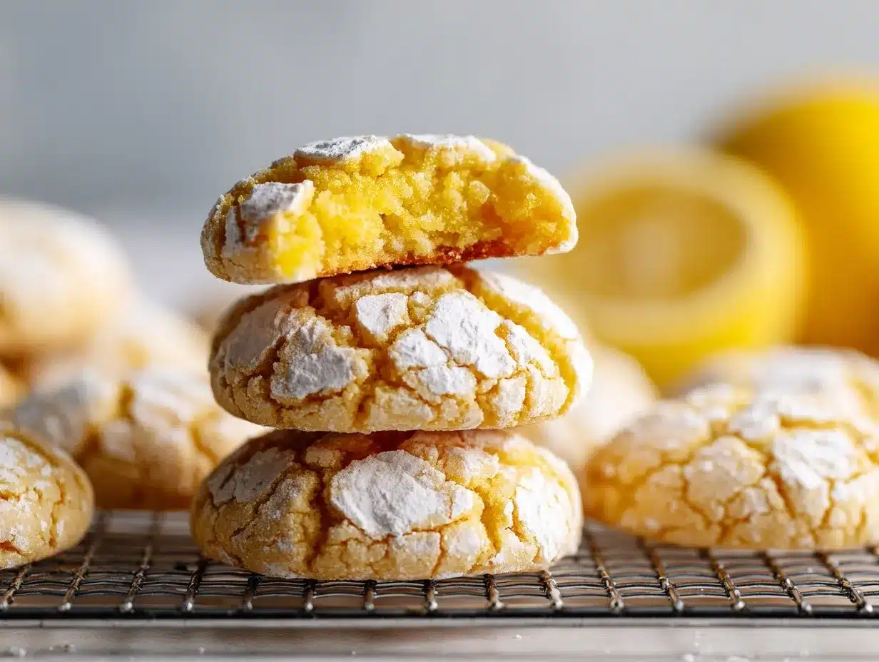 lemon crinkle cookies preparation steps