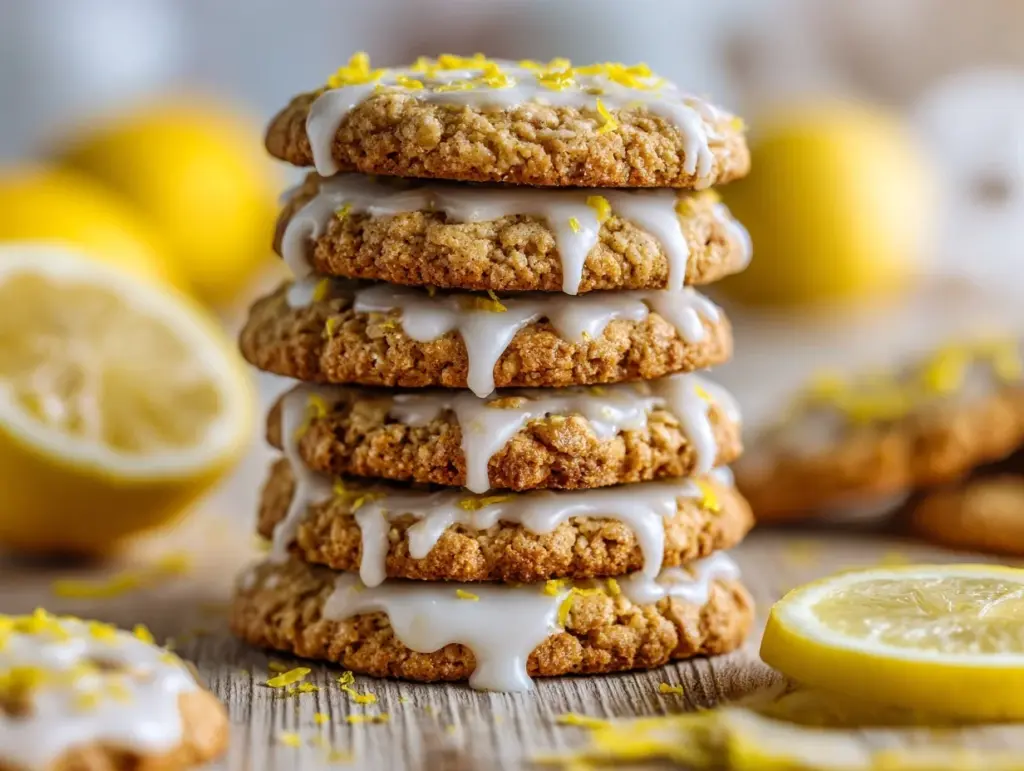 lemon oatmeal cookies - featured image