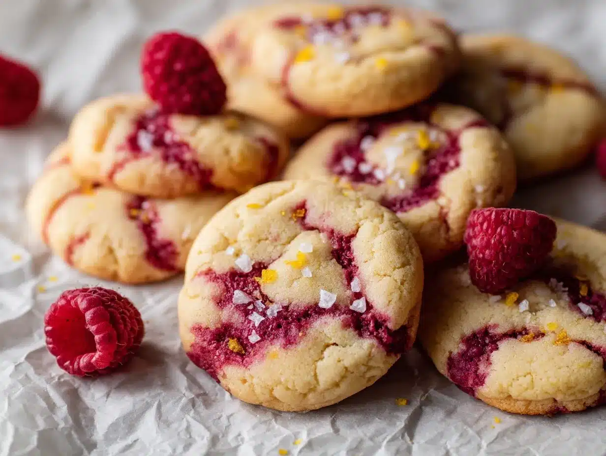lemon raspberry cookies preparation steps