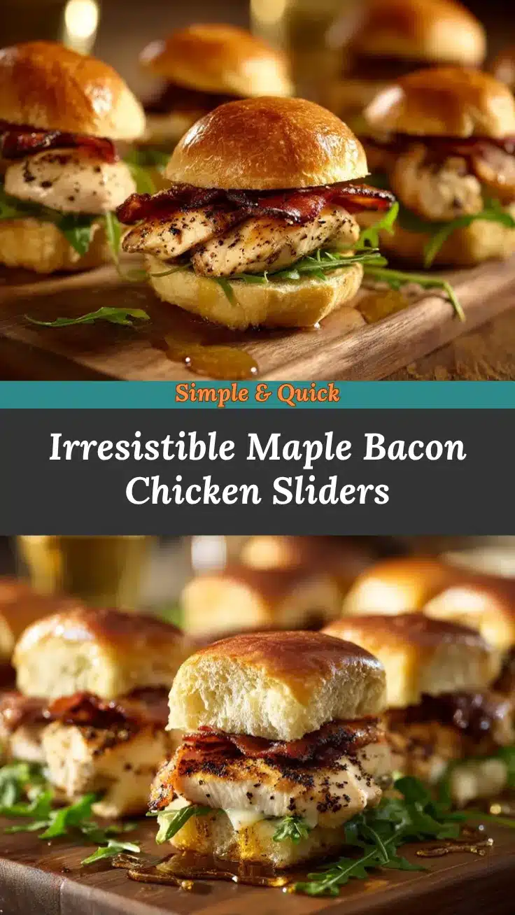 Maple Chicken Bacon Sliders recipe