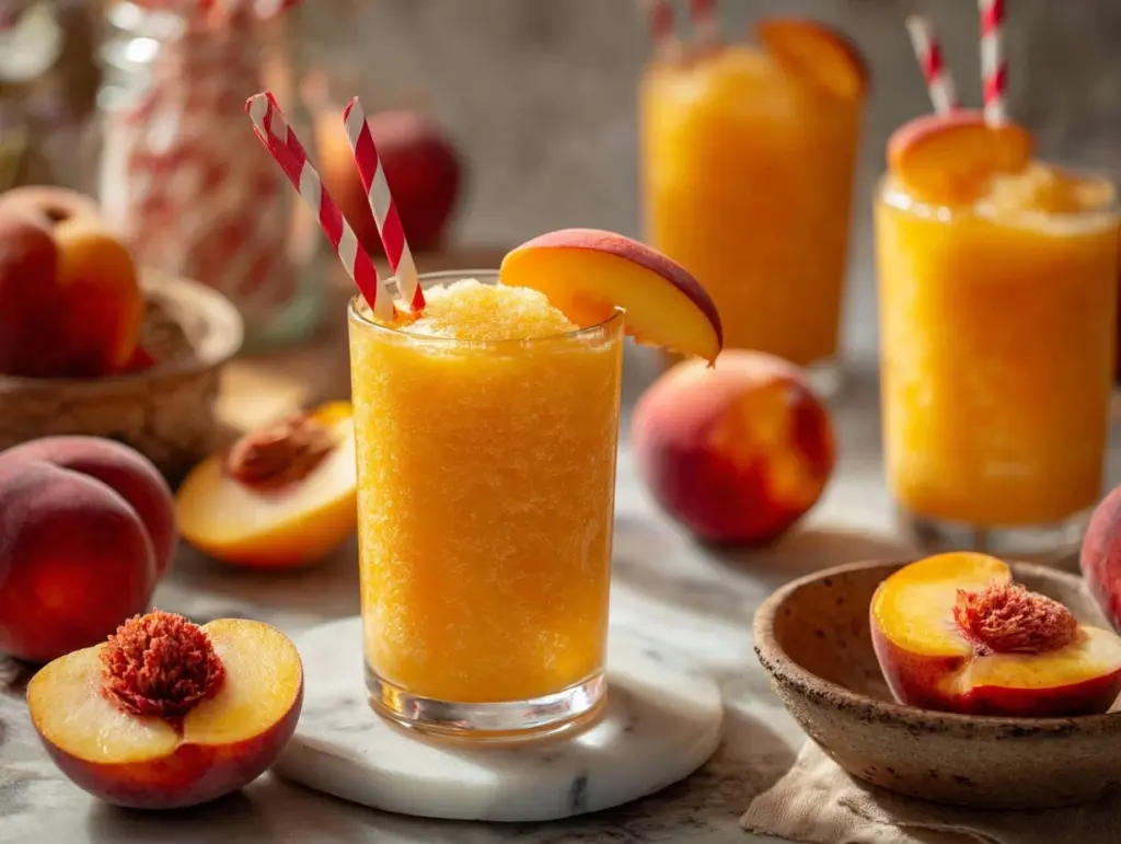 Peach Slushie Recipe - featured image