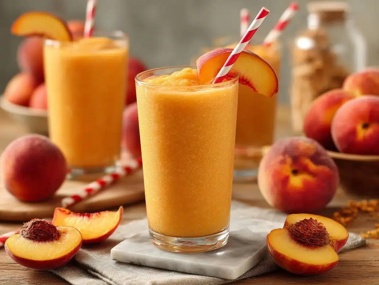 Peach Slushie Recipe preparation steps