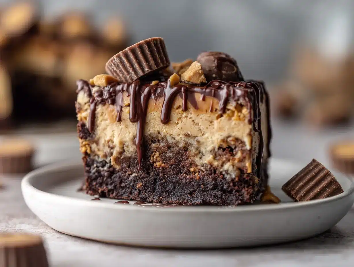 Peanut Butter Cup Dump Cake preparation steps