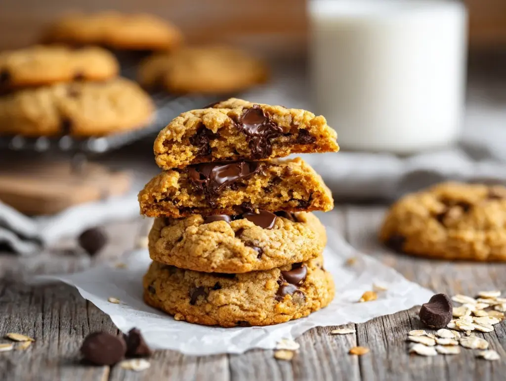 peanut butter oatmeal cookies - featured image