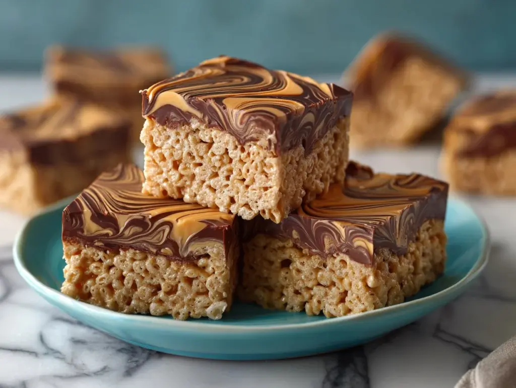 Peanut Butter Rice Krispie Treats - featured image