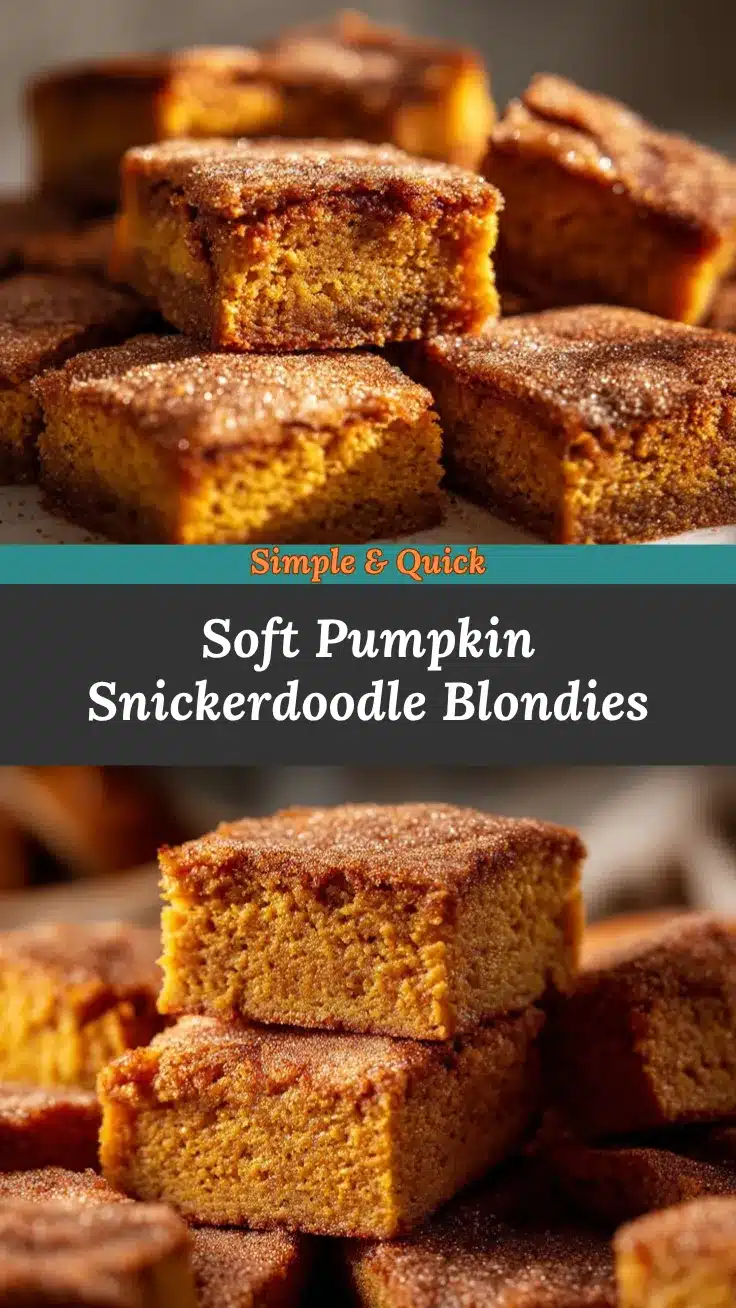 Pumpkin Snickerdoodle Blondies recipe