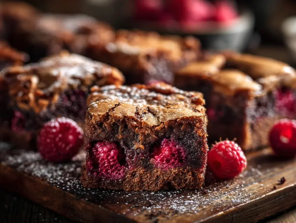 raspberry brownies - featured image